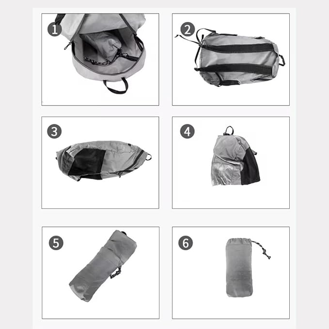 Generic Authentic Joy 20L Water Resistant Lightweight Hiking Daypack, Packable Backpack, Multiple