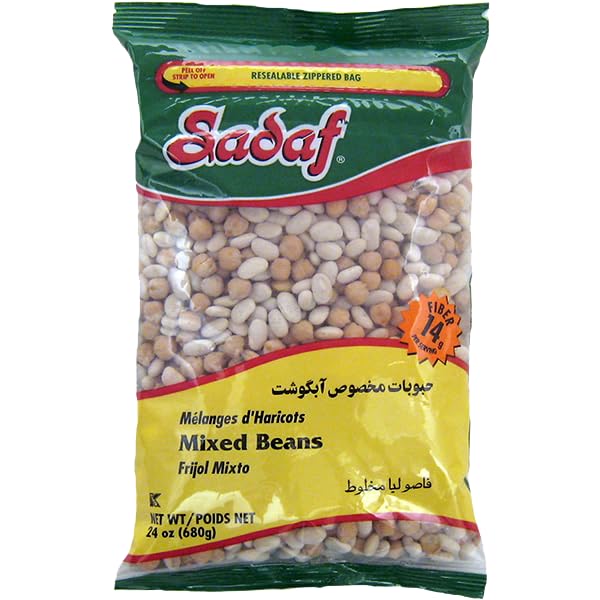 Sadaf Mixed Beans - Dried Mixed Beans for Cooking - Ideal for Soups & Stews - Kosher - 24 oz