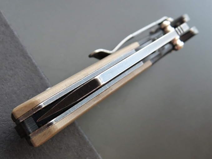 Eafengrow EF68 Folding Knife D2 Blade and G10 Handle with Clip Ball Bearing Pivot Pocket Knife