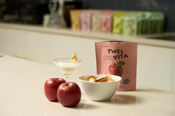 TwelVita Natural Baked Fuji Apple Crisps, Vegan Snacks, Clean Label, Non-GMO, Gluten-Free, 1.76 oz