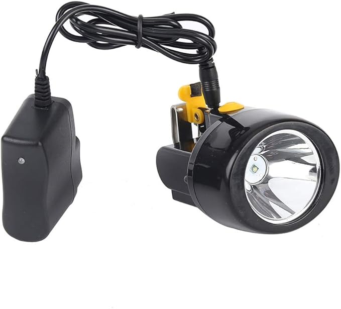 High Power Rechargeable Headlamp with One-Button Control, Long Range LED Miner Headlight