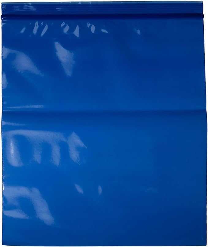 uGems 12" x 15" Blue 100 Resealable Plastic Bags Durable Storage for Crafts, Tools, Office