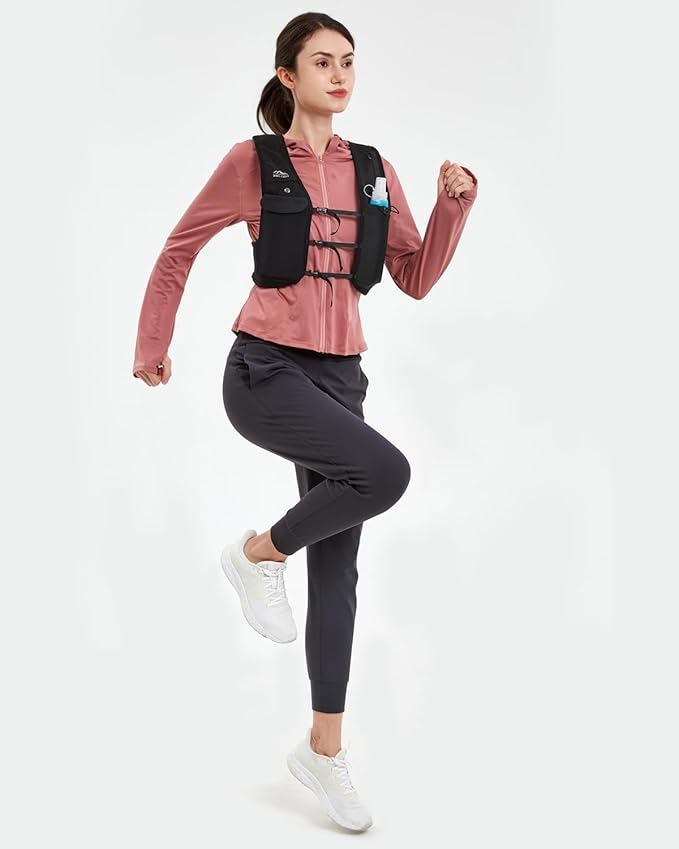 Running Vest for Women Men, USA Original Patent, Adjustable Chest Straps Running Hydration Vest