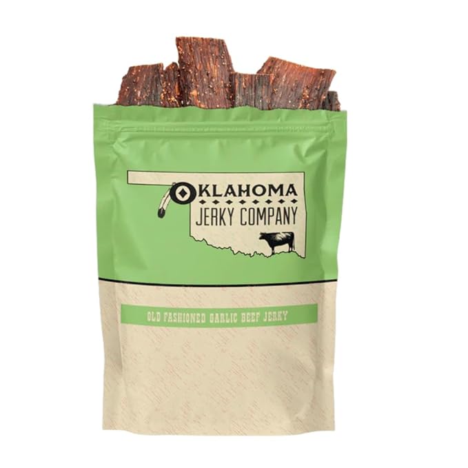 Old Fashioned Garlic Beef Jerky - No Frills Tough and Old Style Dry Beef Jerky - All Natural