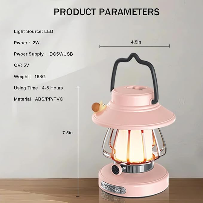 Camping Lantern for Kid Toddler Flashlight with Soft Light & Eye Protection Indoor Outdoor Hanging