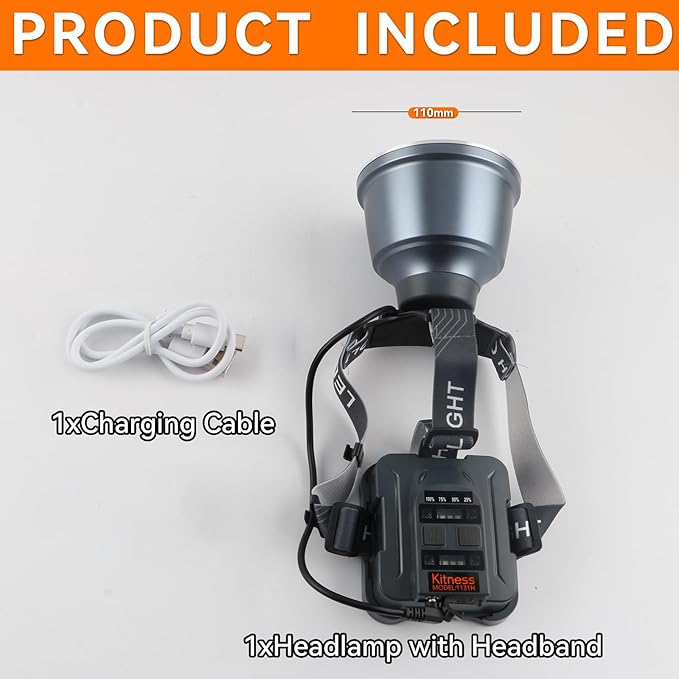 Super Bright LED Rechargeable Headlamp, 6 Adjustable Light Modes Waterproof Headlight, Constant