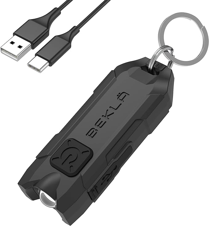 Rechargeable Keychain Flashlight, 120 Lumen Mini Flashlight, EDC Keychain Light, Flashlight
