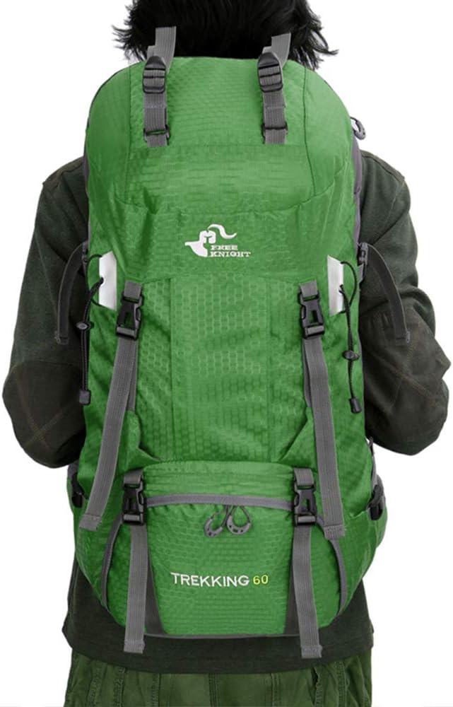 Bseash 60L Waterproof Hiking Camping Backpack with Rain Cover, Large Outdoor Sport Travel Daypack