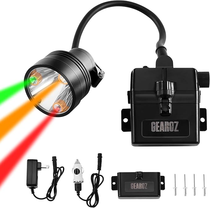10W Coon Hunting Lights, 45000LUX Hunting Headlamp for Coyotes Hog Predators, Rechargeable &