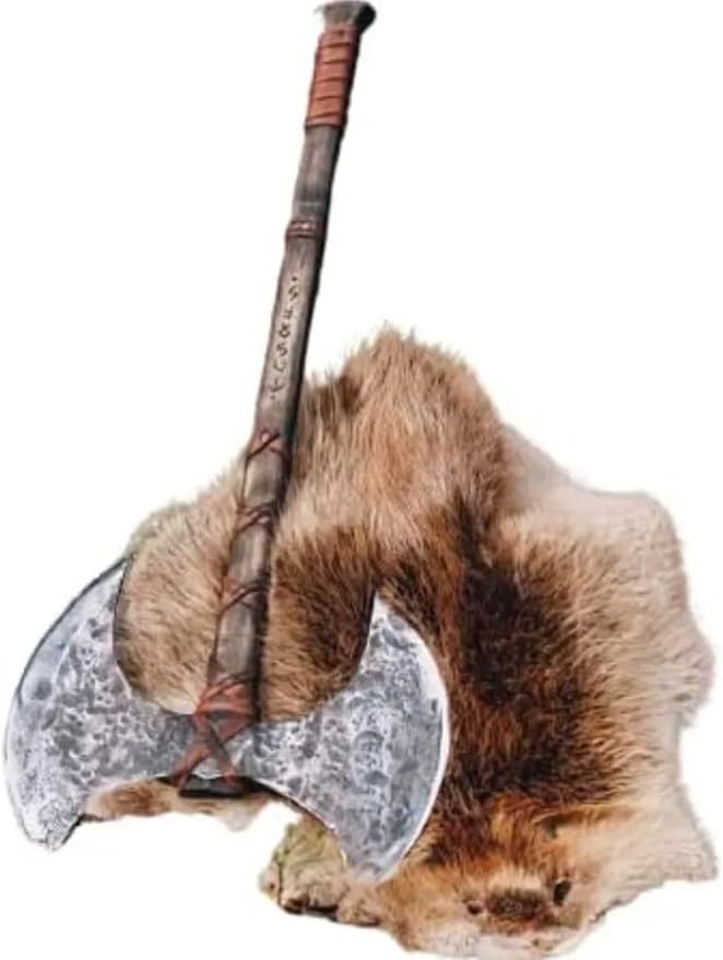 SHINY CRAFTS | 40" Handmade Double Head Berserker Axe, Large Norse Axe, Hand Forged Steel