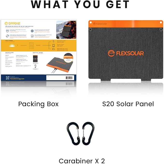 20W Small Solar Panel Charger 5V USB-A USB-C Foldable Portable Lightweight ETFE Power Emergency