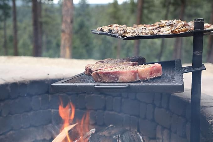 GameMaker Open Fire Cooking Grill ??Portable Campfire Grill for Open Flame Cooking, Firepits