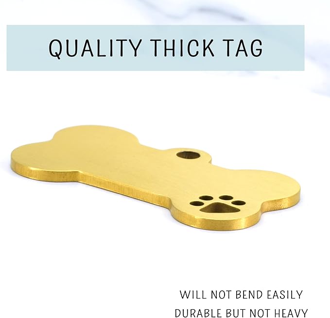 Ultra Joys Dog Tags Personalized for Pets - Hollow Paw Custom Pet ID Tag - Engraved Dog Tag for