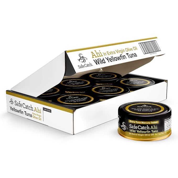 Safe Catch Wild Ahi Yellowfin Tuna Fish Canned, Wild Caught, Lowest Mercury, Lean Protein, Omega 3