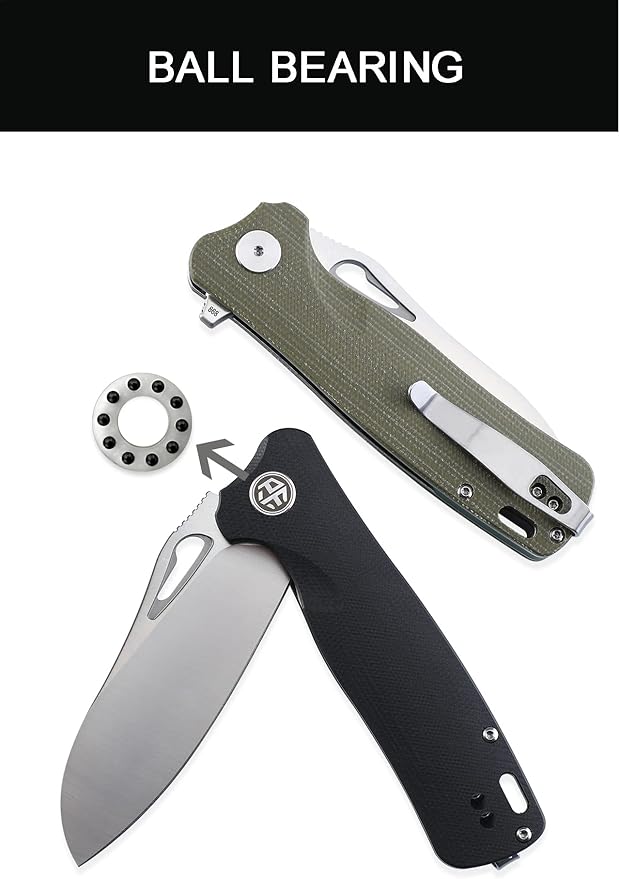 Petrified fish PF868 Bunta,3.35" D2 Satin Blade,146g G10 Handle Flipper Folding knife (Gray G10