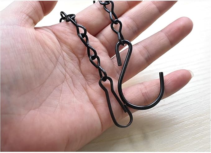 YINGFENG 10 Pack 9.5 Inch Black Hanging Chains, Garden Plant Hangers for Hanging Bird Feeders