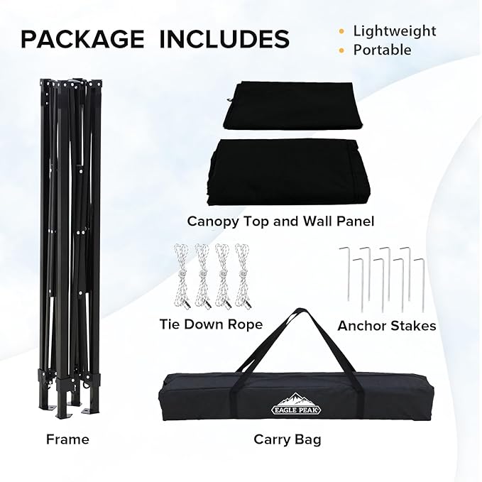 EAGLE PEAK Flex Compact 5x5 Pop-up Canopy Changing Room, Portable Privacy Dressing Room for Indoor