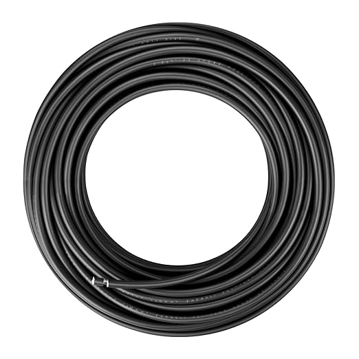Solar Panel Wire - 50FT Black Tinned Copper Wire, 8AWG (10mm²) PV Wire Solar Extension Cable for