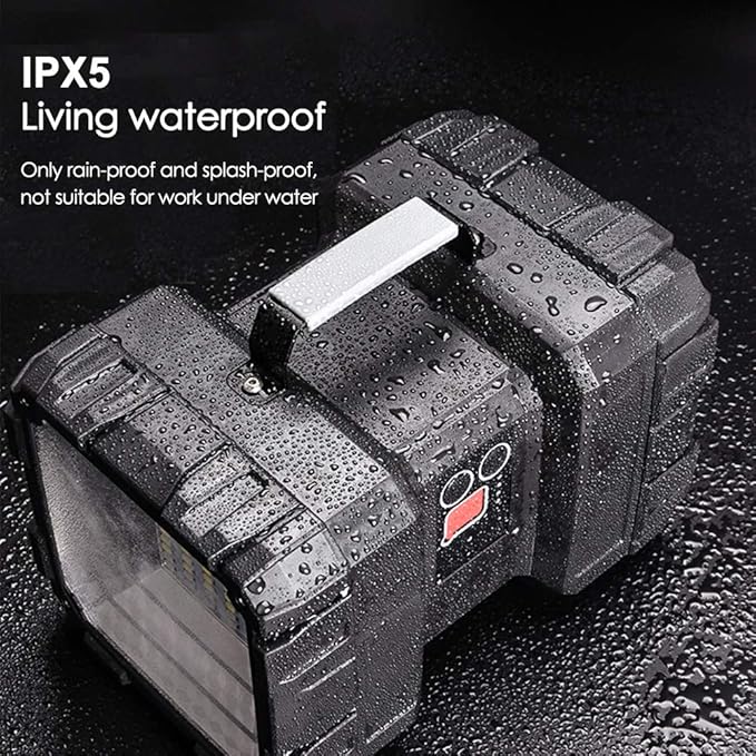AlpsWolf Rechargeable Flashlight, LED Spotlight Flashlight 20000 Capacity 4000LM 25h Ultra-Long