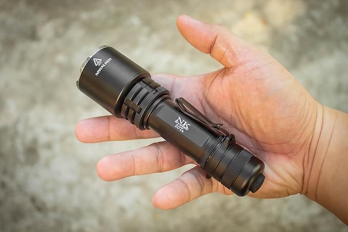N50T V2 Tactical Flashlight 2300 Lumens, Rechargeable EDC Flashlight with 800 Meters Long Throw