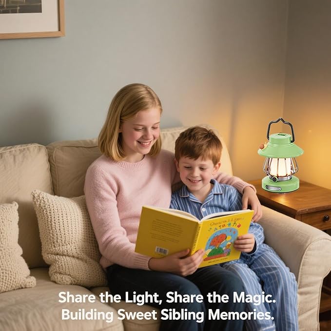 V.C Formark Snail Kids Camping Lantern Rechargeable - 3 Color Dimmable LED Light with USB-C