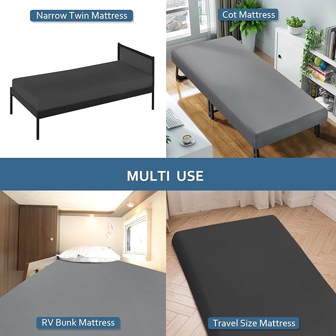 Cot Sheet 31" x 75"(2 Pack), Cot Fitted Sheet Ultra Soft and Breathable Snug Fit for Narrow Twin