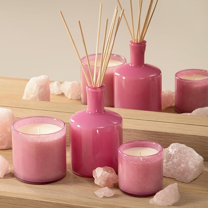 LAFCO New York Classic Candle, Duchess Peony - 6.5 oz - 50-Hour Burn Time - Reusable, Hand Blown