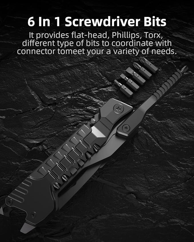 Multitool Knife 17 in 1Fire Starting Sticks, Bottle Opener, Saw Screwdrivers Bottle Opener