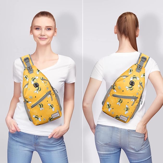 ZOMAKE Sling Bag,Small Crossbody Sling Backpack,Water Resistant Shoulder Daypack for Travel,Anti