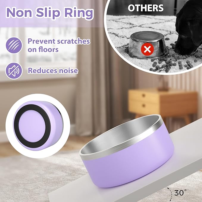 Stainless Steel Dog Bowls, Metal Dog Bowls, Water Bowl for Dogs, Dog Food Bowls, Pet Bowls for