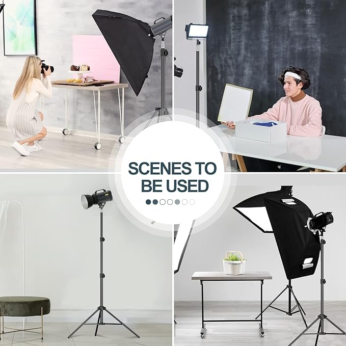 EMART 7 Ft Light Stand for Photography, Portable Photo Video Lighting Tripod with Carry Case for