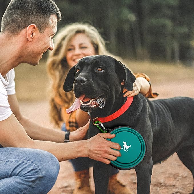 Rest-Eazzzy Large Collapsible Dog Bowls 1000 ml, 2-Pack Dog Portable Water Bowl for Dogs Cats Pet