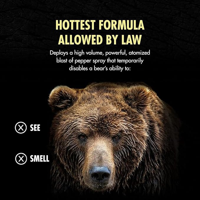Counter Assault Bear Spray - Bears, Mountain Lions, Coyotes - Long-Range 40ft Distance - Pepper