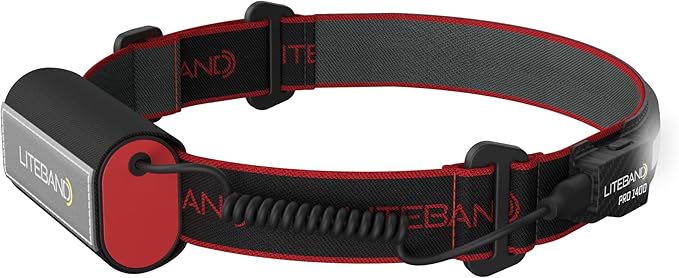 LED Headlamp, Liteband PRO 1400 Lumens Super Bright Head Lamp, Rechargeable Battery Powered