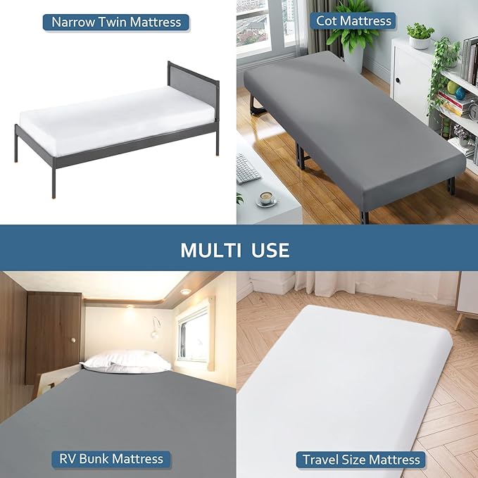 Cot Sheets 31" x 75"(2 Pack), Cot Fitted Sheet Ultra Soft and Breathable Snug Fit for Narrow Twin