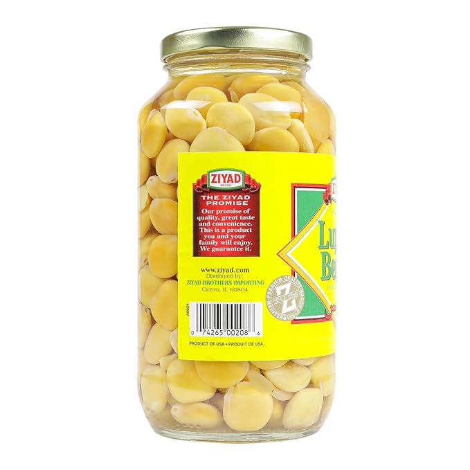 Ziyad Brand Premium Lupini Beans Snack, High Plant Protein, Keto, Mediterranean Diet, Non