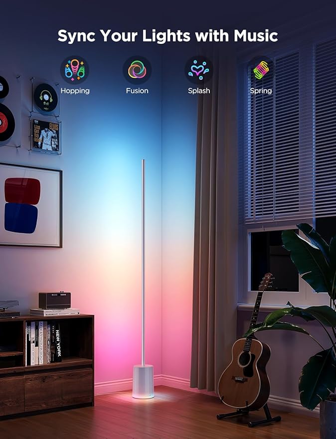 Govee Floor Lamp 2 with Matter, RGBIC, Warm Cool White LED, Alexa Compatible, 1725lm, Music Sync