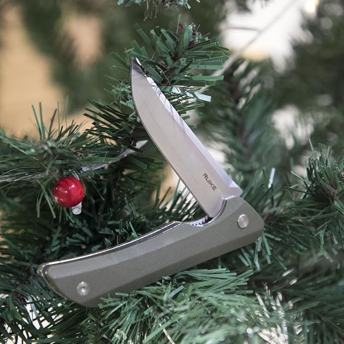 Heavy Outdoor Tactical Folding Pocket Knife for men,14C28N Stainless Steel Blade,G10 Handle,Liner