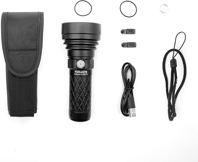 ThruNite Catapult V6 SST70 USB-C Rechargeable Flashlight, 2836 Lumens, 692m Long Beam Distance
