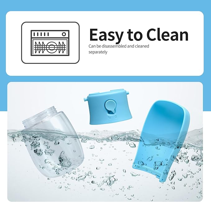 Dog Water Bottle, Leak Proof Portable Puppy Water Dispenser, Travel Puppy Water Bowl, Foldable
