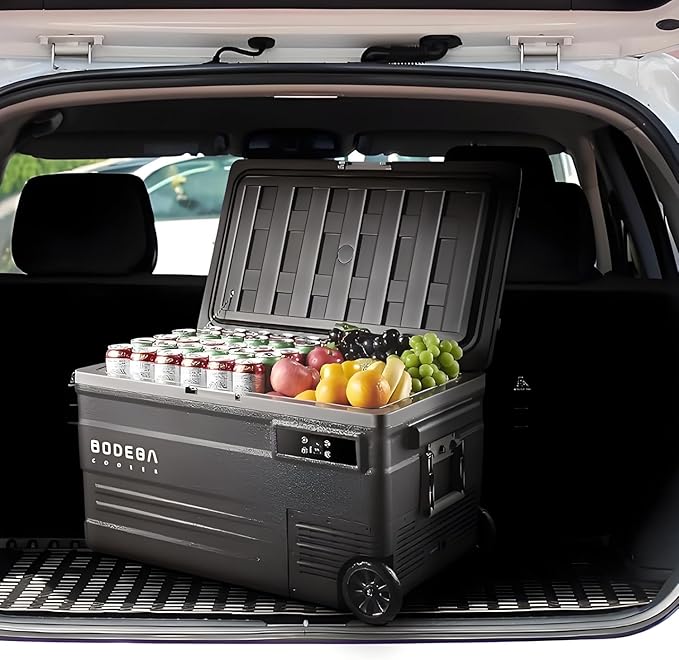 BODEGACOOLER 12 Volt Car Refrigerator,80 Quarts Portable Fridge,75L RV Freezer Single Zone,with APP
