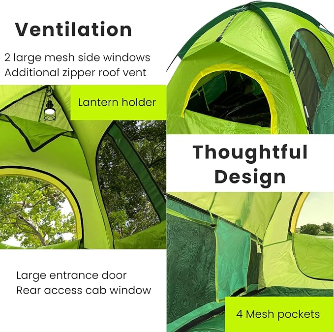 Savvycraft Pickup Truck Tent for Full Size and Mid Size Truck Short Bed and Long Bed, Waterproof