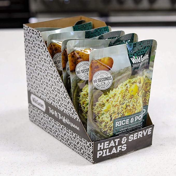 Wild Garden Heat and Serve Pilaf, Rice & Potato, Fully Cooked, Ready to Eat, Microwavable 8.8 oz, 6