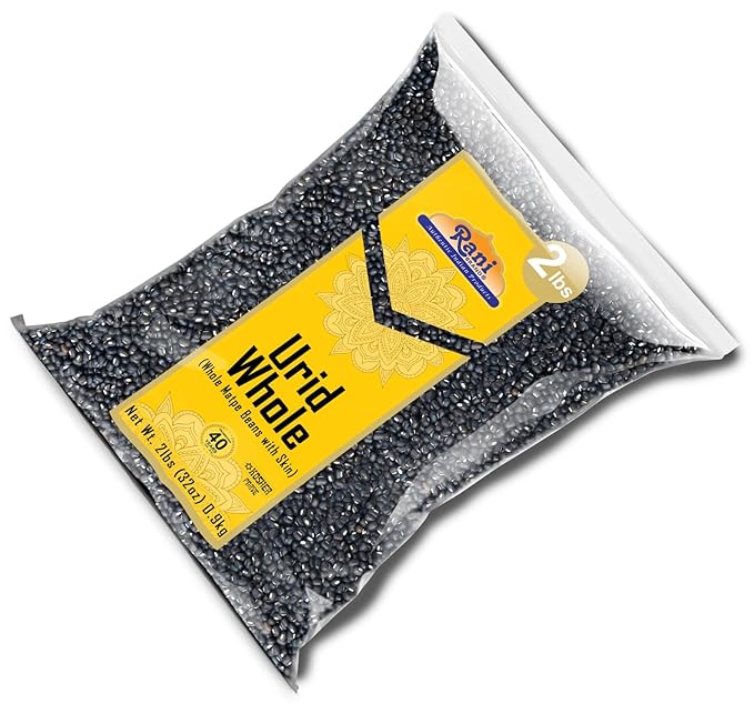 Rani Urid/Urad Whole Black (Matpe Beans with Skin) Indian Lentils 32oz (2lbs) 908g ~ All Natural |