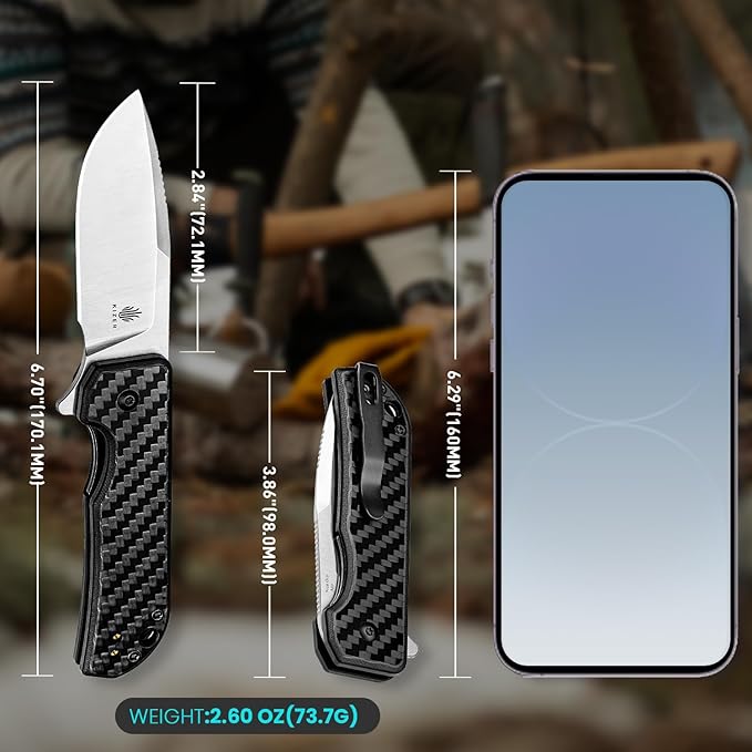 Kizer Nice Guy Pocket Folding Knife, 2.84" 154CM Blade, Lightweight Sharp Camping and Hiking Knife