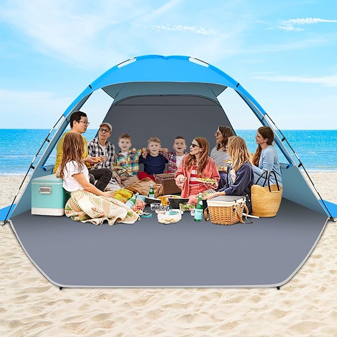 Gorich Beach Tent Sun Shelter for 3/4-5/6-7/8-10 Person with UPF 50ï¼?UV Protection, Lightweight &
