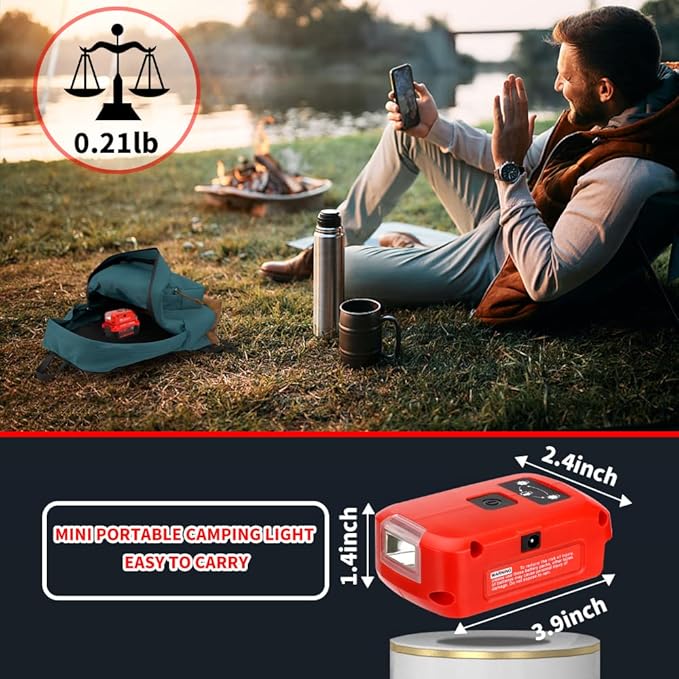 Battery Adapter Charger for Craftsman V20 Li-ion Battery, Power Source with 3W 140LM LED Light, 2