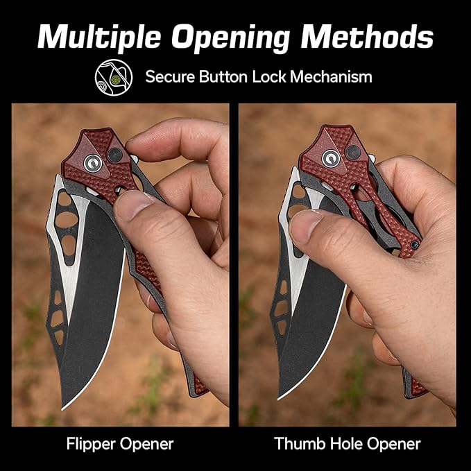 CIVIVI Pocket Knife for Men, Biophase Flipper Tactical Folding Knife, 3.48" Nitro-V Blade Aluminum