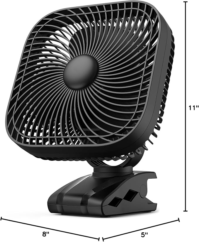SLENPET 20000mAh Rechargeable Portable Clip on Fan, Last 78 hrs, 4 Speeds Camping Fan, Battery