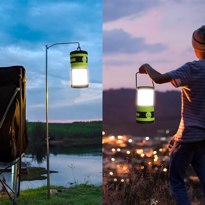 LED Camping lamp Super Bright 1500 lumens 4 Light Modes Dimmable searchlight Battery-Powered